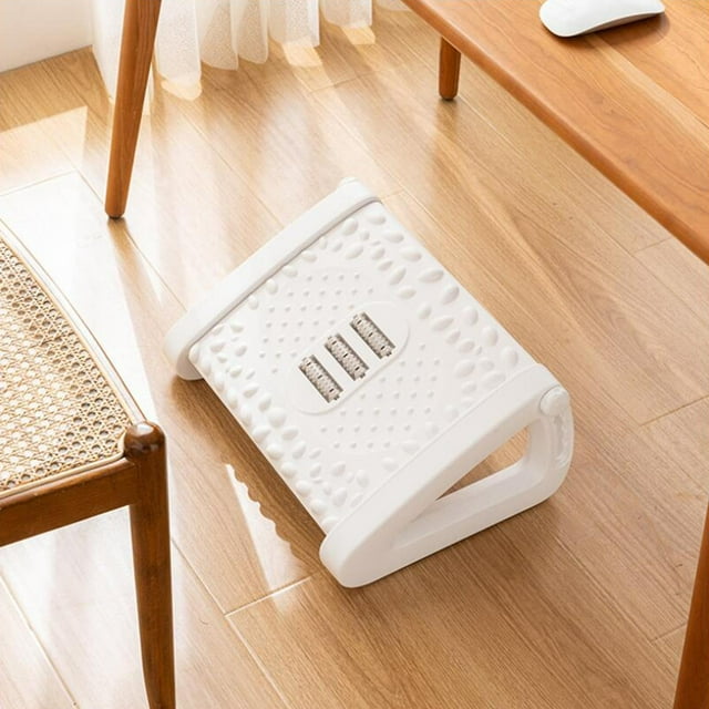 fastboy Repose-Pieds Réglable-- Meilleure Posture Semellemassage Plastique Épaissir pour le Travail Blanc 43 * 33 * 20cm