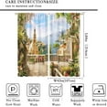 thumbnail image 2 of Italian Natural Scenery Country Curtain,Romantic Flowers Retro Town Landscape Print Window Drapes for Bedroom Living Room Kitchen Set 2 Panels,84x84 Inches, Style-8, 2 of 5