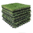 thumbnail image 2 of Green artificial turf tiles interlocking garden landscape, 2 of 12