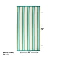 thumbnail image 2 of Better Homes & Gardens Oversized Cotton Blend Cabana Beach Towel, 72" x 38", Green, 2 of 7