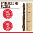 thumbnail image 4 of Best Dog Chews - Premium Braided Pig Pizzle Sticks - 6 inch (6 Count) - 20-65g - Natural Dog Chews - Protein-Rich & Digestible - Promotes Joint & Dental Health - All Breed Sizes - Tasty & Nutritious, 4 of 6