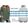 thumbnail image 5 of MOSHU V-neck T Shirts for Women Casual Long Sleeve Tunic Tops Curve Hem Fall Button Shirts, 5 of 8