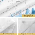 thumbnail image 4 of No Hook Teal Blue Wisteria Shower Curtain with Snap in Liner Set, Sprinng Summer Pastoral Botanical Waterproof Bathroom Curtains with See Through Top Window, Hotel Style Extra Long 72 x 96 Inch, 4 of 9