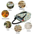 thumbnail image 6 of Vsdgher Fathers day print Reusable Shopping Grocery Bags for Women Shopping with Pouch Foldable Pouch Lightweight Polyester Fabric, 6 of 6