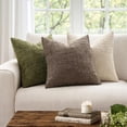 thumbnail image 4 of THOPBPRK Textured Throw Pillow Covers Thick Chenille Decorative Pillows Taupe Grey 18x18 Inch Set of 2 Modern Boho Farmhouse Home Decor Neutral Cushion Covers for Couch Sofa Living Room Bedroom, 4 of 16
