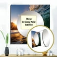 thumbnail image 3 of Designart "Sunbeams Through Cresting Waves I" Coastal Waves Square Mirror Wall Decor Coastal - Large Blue Square Bathroom Mirror - Square Printed Wall Mirror Art, 3 of 5