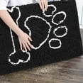 thumbnail image 3 of Softlife Chenille Dog Doormats Indoor Entrance,Pet Indoor Door Mats Washable for Mud Entry Indoor Doormat With Dog Paws Prints,24"x36",Black, 3 of 7