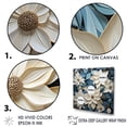 thumbnail image 3 of Designart "Blooming Brush Of White And Blue Poinsettias V" Poinsettias Floater Framed Wall Art Living Room, 3 of 5