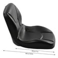 thumbnail image 2 of Universal Seat Replacement, Compact High Back Tractor Seat, Black Vinyl Forklift Seat, Skid Steer Seat with Pre-Drilled Holes, Fit Forklift, Tractor, Skid Loader, 2 of 20