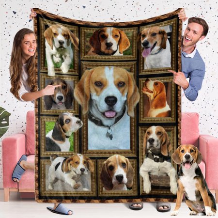 Beagle Blanket for Women Men Kids, Beagle Gifts for Beagle Dog Lover, Soft Cozy Bed Blanket Lightweight Blankets and Throws for Sofa