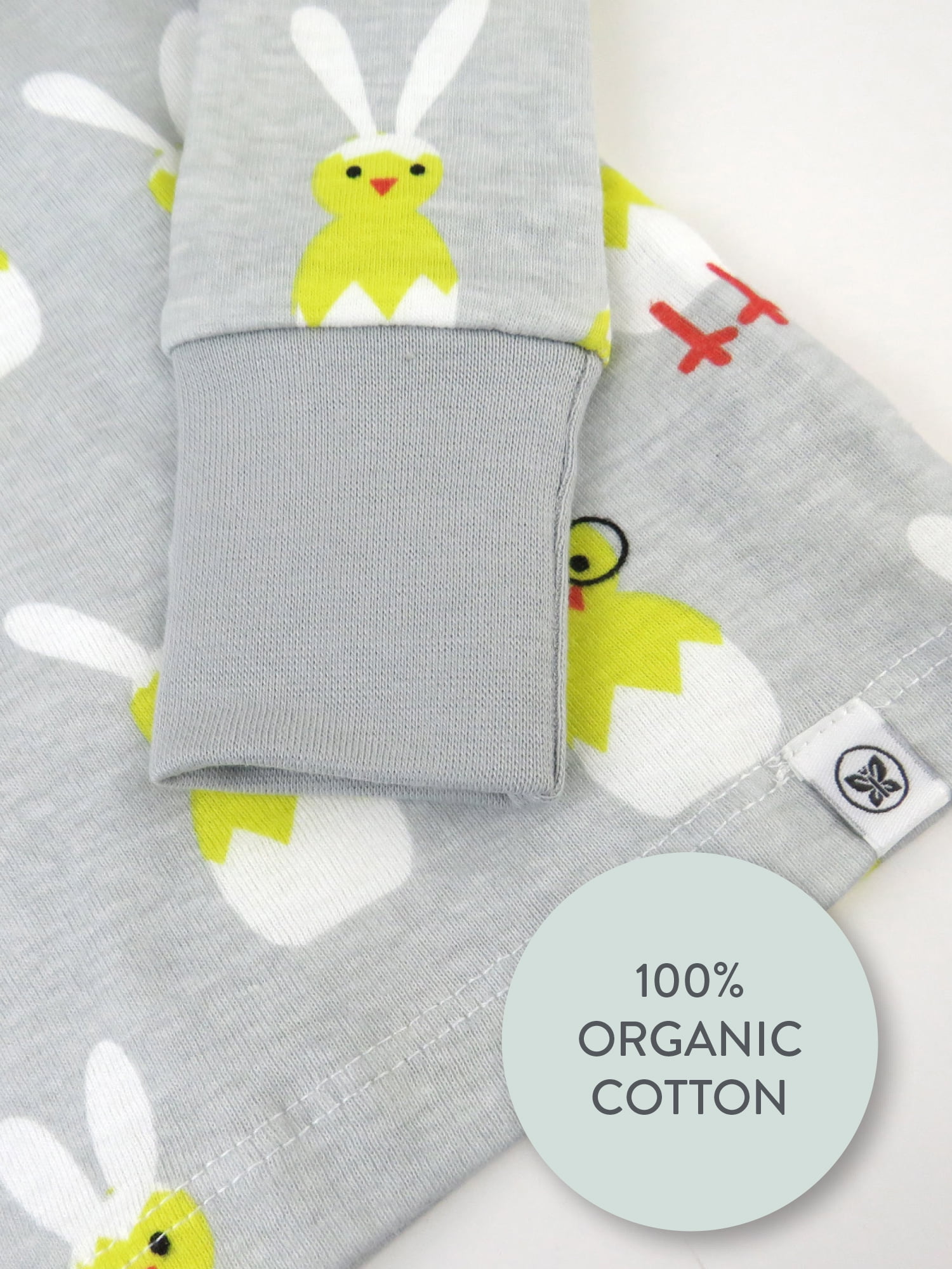 Honest Baby Clothing Organic Cotton Easter Baby Boy/Girl 2-Piece Long Sleeve Pajama Set, Sizes 12M - 24M