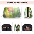 thumbnail image 4 of Saiise Pikmin Print Makeup Bag PU Leather Travel Makeup Bag Organizer Makeup Pouch, Portable Cosmetic Bags for Women,Cute Make Up Bag for Travel Size Toiletries Accessories Brushes, 4 of 7