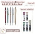 thumbnail image 5 of Mr. Pen Mechanical Pencil Set with Eraser Refills, 0.3mm, 0.5mm, 0.7mm, 0.9mm and 2mm, 5 Count, 5 of 9