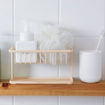 Ikohbadg Plastic Kitchen Sink Caddy, Sponge Holder Self Drain Soap Dish with Detachable Dishcloth Rack for Kitchen Countertop Organizer, Dish Wand, Sponge, Soap Dispenser Organizer Caddy, Beige