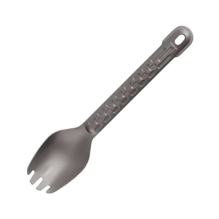 

Cogfs Outdoor Camping Titanium Spoon Titanium Fork Spork Camping Tableware 2in1 Spoon