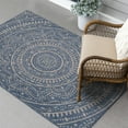 thumbnail image 2 of Mainstays Blue Global Medallion Outdoor 5'x7' Polypropylene Area Rug, 2 of 9