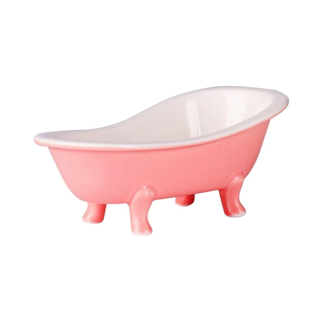 Abbracc 3D Pink Ceramic Bathtub Milk Tea Smoothie Drinking Cup Mug Tableware Fashionable