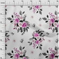 thumbnail image 3 of oneOone Jersey de Coton Rose Fuchsia Tissu Floral Matière de Robe Tissu Imprimé Tissu au Mètre 58 Pouces Wide-RQ, 3 of 4