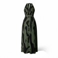 thumbnail image 7 of GUACER Maxi Dress for Women Halter Neck Abstract Print Sleeveless Backless Sundress Boho Flowy High Waist Resort Wear Beach Vacation Outfit, 7 of 7