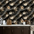 thumbnail image 5 of Peel and Stick Wallpaper Contact Paper Vintage Dark Black Floral Modern Botanical Flower Farmhouse Flowers Self Adhesive and Removable 17.7in x 118in, 5 of 8