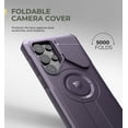thumbnail image 6 of Dexnor for Samsung Galaxy S25 Ultra Case with Flip Camera Cover & Adjustable Kickstand &Built-in Screen Protector,Compatible with MagSafe Shockproof Bumper Heavy-Duty Magnetic Protective Cover,Purple, 6 of 8