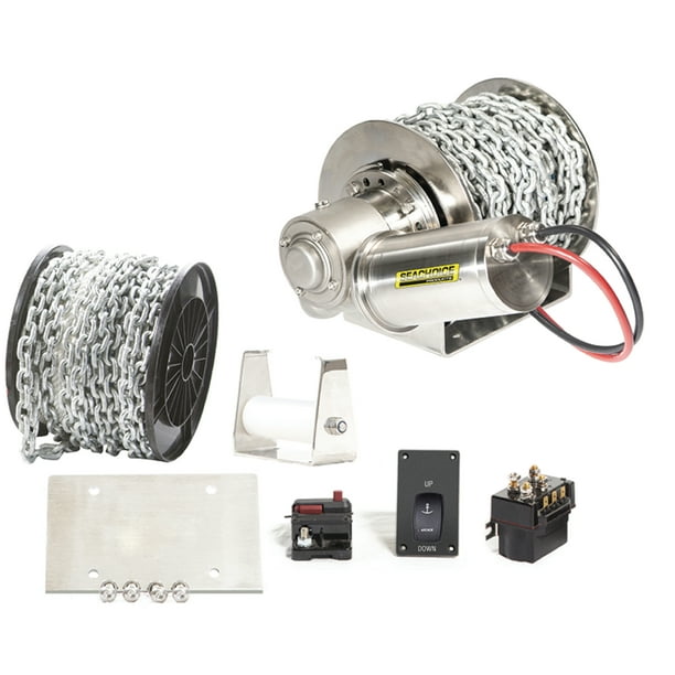 Seachoice 53727 Deluxe Stainless Steel Drum Winch Kit 2000 Series for