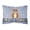White, variant on English Bulldog Grey Brindle Welcome Canvas Fabric Decorative Pillow