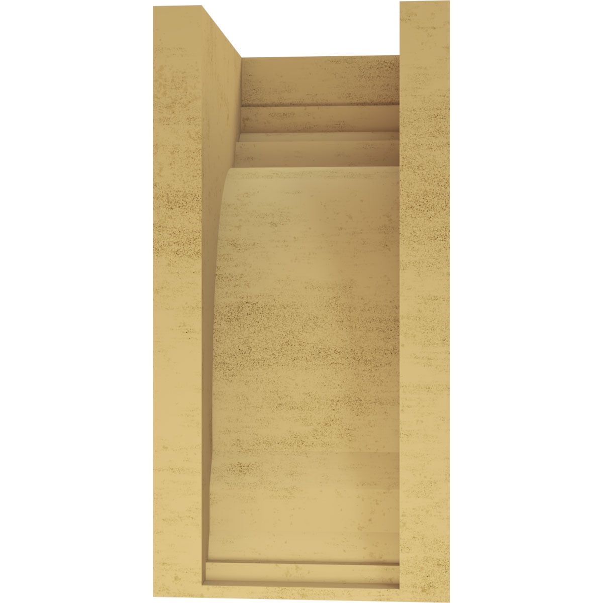 9"W x 9"D x 18"H Wide Warren Rough Cedar Woodgrain TimberThane Corbel, Primed Tan