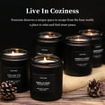 thumbnail image 5 of Scented Candles Men Vanilla Candle for Home Soy Candles Gifts for Men Clean Burning Long Lasting Candles Scents of Leather/Oak/Lavender/Smoke & Vanilla Help Sleep, 7.6oz-Black Jar, 5 of 6