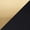 Gold Metal, Black Velvet, variant on LumiSource Black Fabric Marla Nesting Ottoman Set