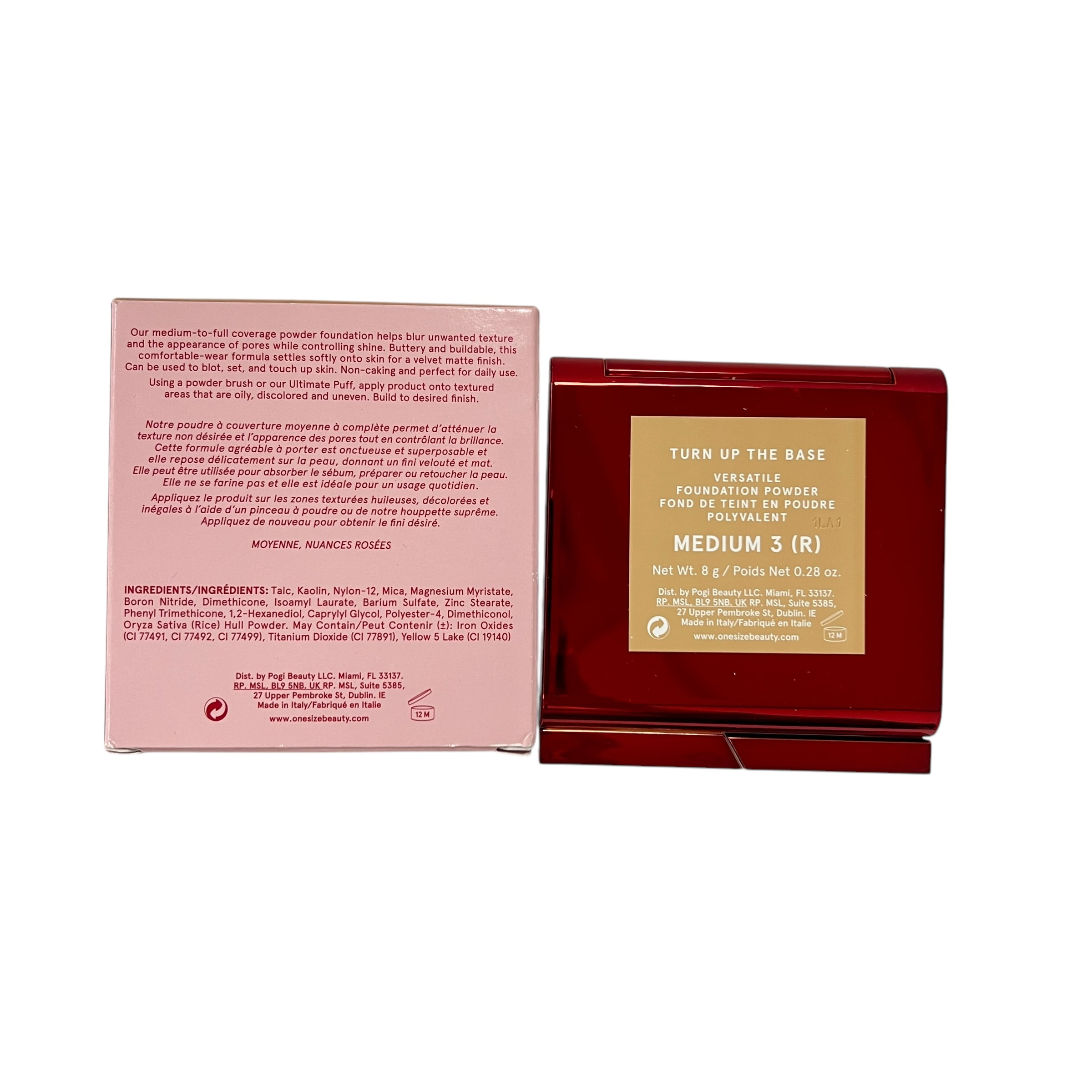 One Size Turn Up The Base Powder Foundation Medium 3 Rosy