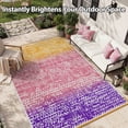 thumbnail image 5 of VUNATE Outdoor Rug 8'x10' Patio Rug Waterproof Woven Plastic Outdoor Mat for Picnic RV Porch Camping Reversible Outside Rug Yellow and Purple, 5 of 8