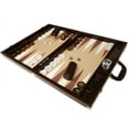thumbnail image 3 of Wycliffe Brothers 21-inch Tournament Backgammon Set - Brown Croco Case with Beige Field - Gen III, 3 of 12