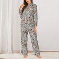 thumbnail image 2 of Balery Funny Chicken Conjunto de Pijama con Estampado para Mujer, Conjunto de Dos Piezas con Manga Larga, Ropa de Dormir Suave con Bolsillos, Pijamas Cómodos-XX-Large, 2 of 7