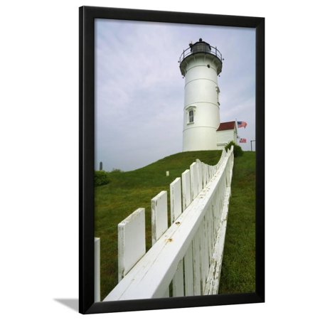 Nobska Lighthouse - Nobska Lighthouse, Built in 1876, Wood's Hole, Massachusetts, Usa Framed Print Wall Art