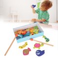thumbnail image 3 of Juego De Juguetes De Pesca, Juguete De Pesca Magnético De Madera, Esquinas Lisas, Pintura Respetuosa Con El Medio Ambiente Para Niños Mayores De 3 Años, Desarrollo Que Juega Al ANGGREK Otros, 3 of 8