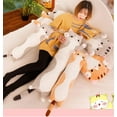 thumbnail image 4 of Plush Cat Plush Long Throw Pillow Lifelike Animal Neck Pillow Plush Pillow ,43inch, 4 of 7