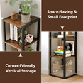 thumbnail image 5 of 7-Tier Corner Bookcase, 71.3" Tall Narrow Corner Shelf Stand，Plant Stand，Display Shelf，Wall Corner Bookshelf for Living Room，Bedroom，Home Office, 5 of 14