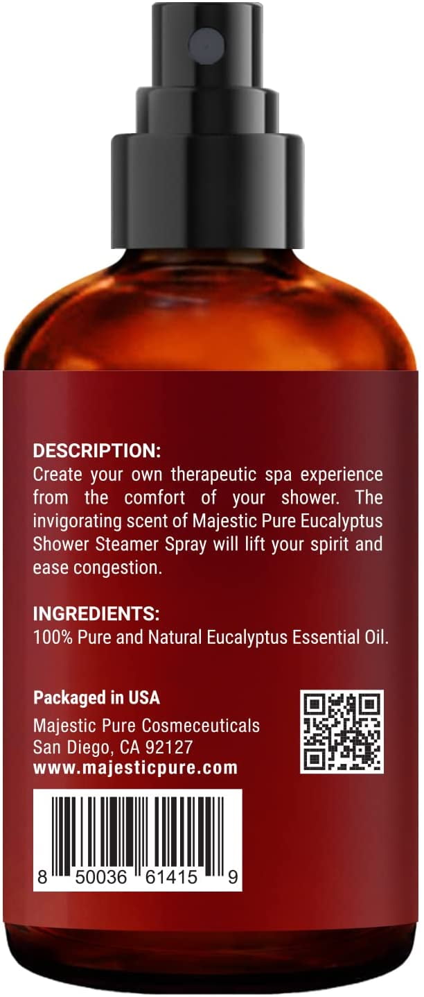 Monsuri Eucalyptus Shower Spray Aromatherapy Mist: Steam Shower Eucalyptus Oil Spray for A Relaxing at Home Spa Day Experience. Ideal Self Care Gifts