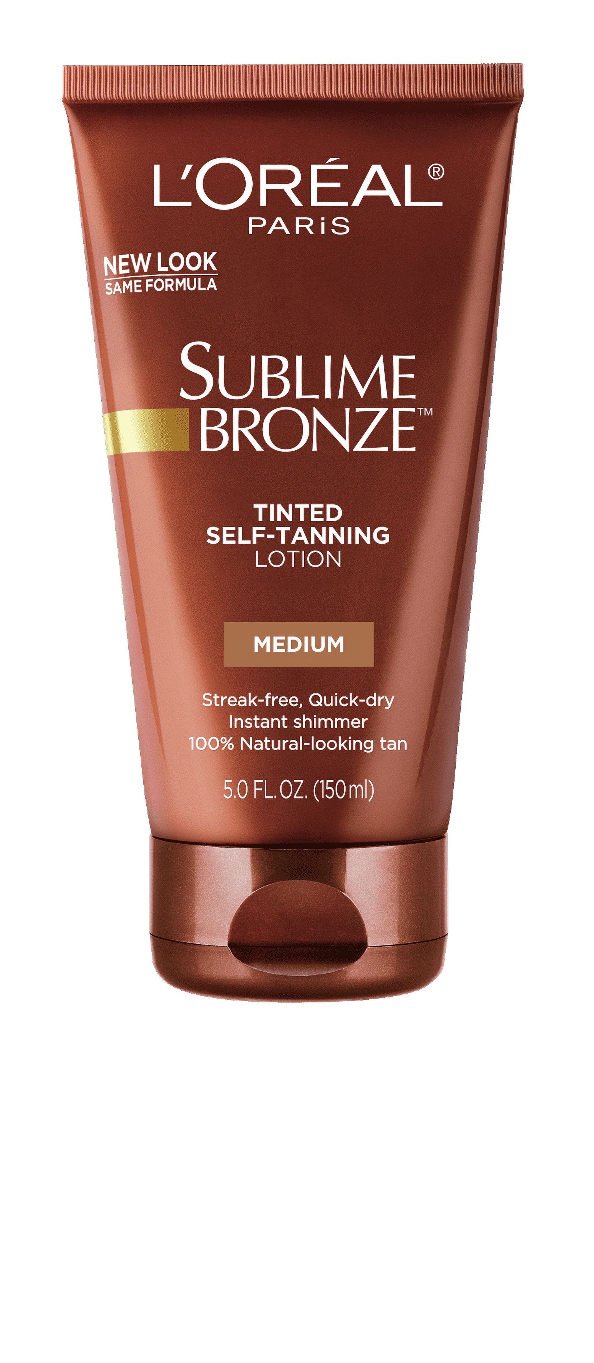 (3 pack) L'Oreal Paris Sublime Bronze Tinted Self-Tanning Lotion for Face, Medium, 5 fl oz