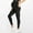 Black, variant on qelini Womens Leggings Maternity High Waist Solid Belly Support Pants Pockets Cotton Elastic Full Length Yoga Pants