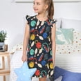 thumbnail image 4 of Fotbe Bowling Ball Vestido de Dormir para Niñas de 3 a 10 Años, Mangas Cortas, Estilo Princesa, Pijama Camisón con Mangas Voladas-Medium, 4 of 6