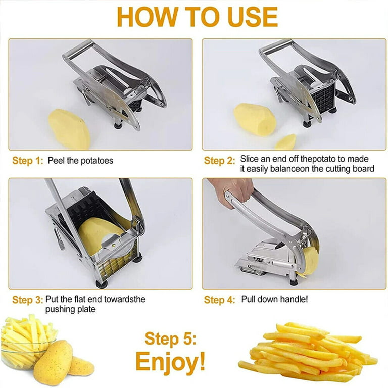 Stainless Steel French Fry Cutter Vegetable Potato Slicer 36/64 Hole  Chopper US