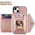 thumbnail image 2 of Crossbody Wallet Phone Cases for iPhone 14 Plus, iPhone 14 Plus(6.7 inches) Wallet Phone Case, Premium Leather Phone Case for iPhone 14 Plus(6.7 inches) - Rose Gold, 2 of 14
