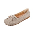thumbnail image 2 of Womens Orthopedic Shoes, Orthopedic Shoes for Women Wide Width, Walking Shoes Women, Women Loafers Shoes, Lightweight Anti-Slip Breathable for Women, Dressy Slip-On Bow-Knot Flats Loafers, Beige 5.5, 2 of 8
