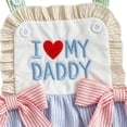 thumbnail image 5 of YDFCWXW Baby Girl Summer Clothes Bubble Romper Embroidery Ruffle Sleeve Smocked Bodysuit Cute Piece Outfit (Blue, 6-12 Months）, 5 of 6