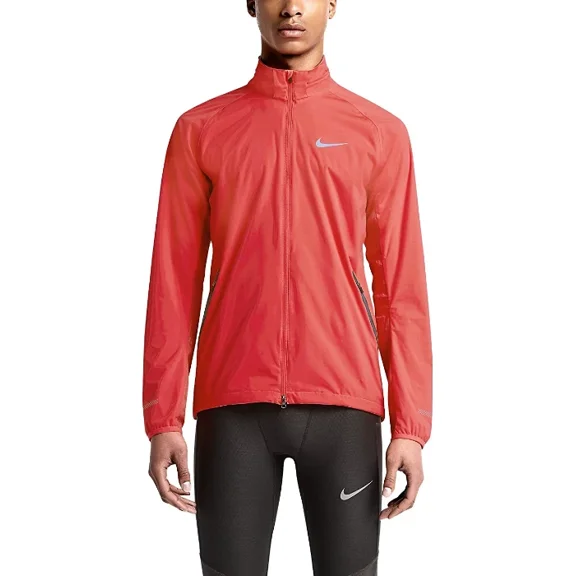 $200.00 Nike Men's Shield light full zip running Jacket Red 642360-671 2XL