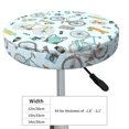 thumbnail image 2 of Bike scooter Pattern Round Bar Stool Seat Covers, Elastic Round Chair Cover Stool Seat Slipcover Bar Stool Cushions Round Pad for 12-14 inch, 2 of 5