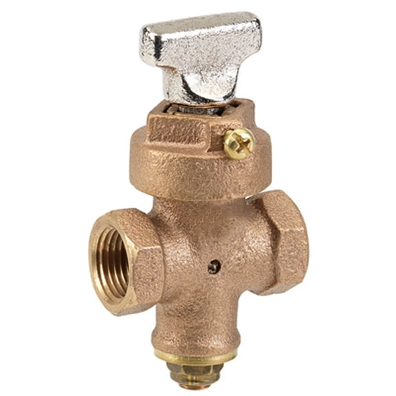 Homewerks 225-2-1-1 1 in. Threaded Ground Key Stop & Drain Valve- Bronze
