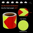 thumbnail image 3 of Uxcell Reflective Tape, 4"x33FT Waterproof High Visibility Warning Tape, Yellow-red, 3 of 6